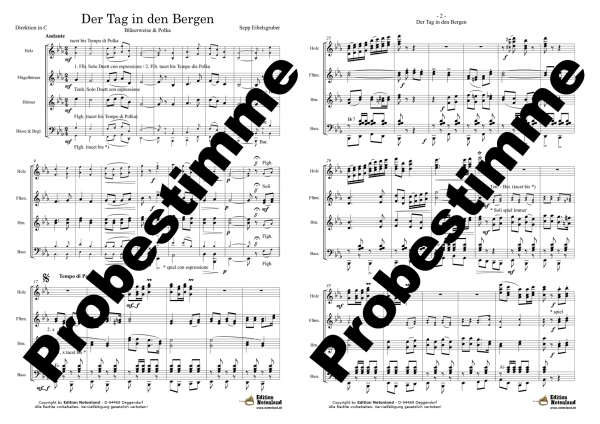 Der Tag in den Bergen