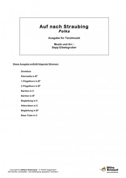 Auf nach Straubing - Tanzlmusik