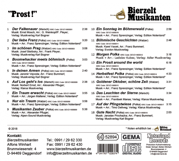 Prost ! - CD