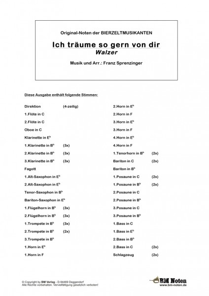 Ich träume so gern von dir