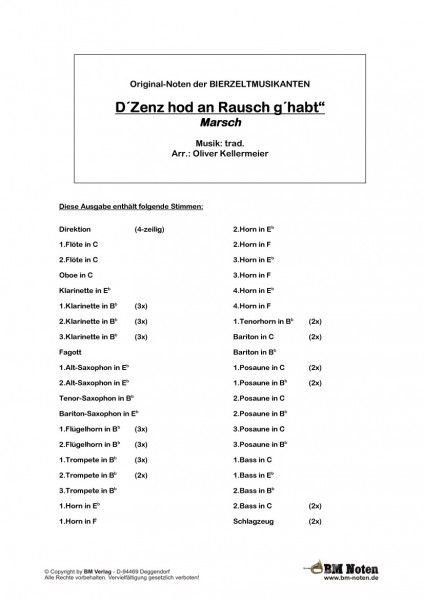 Zenz hod an Rausch g'hobt!