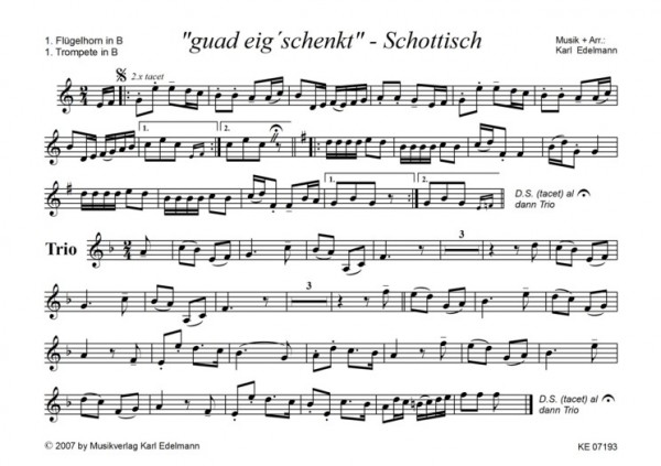 guad eig`schenkt - Schottisch