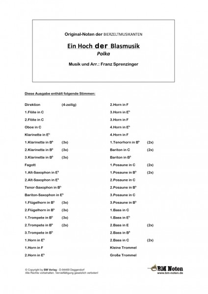 Ein Hoch der Blasmusik