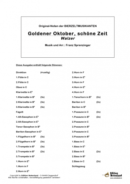 Goldener Oktober, schöne Zeit