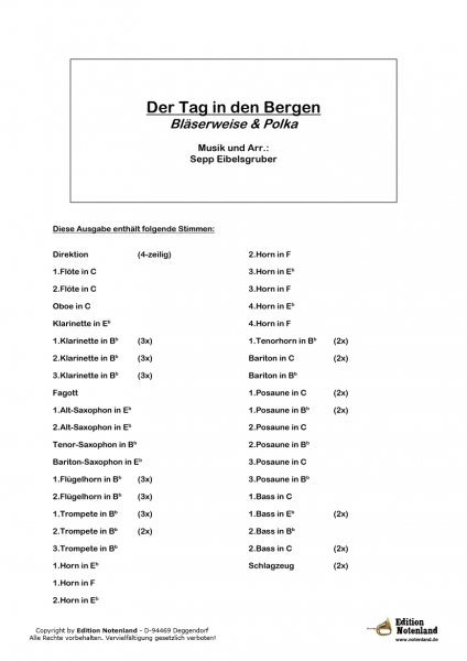 Der Tag in den Bergen