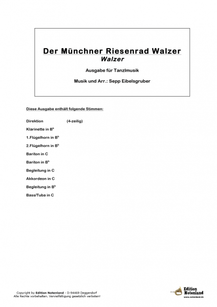 Der Münchner Riesenrad Walzer - Tanzlmusik