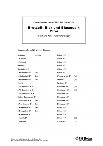Brotzeit Bier und Blasmusik