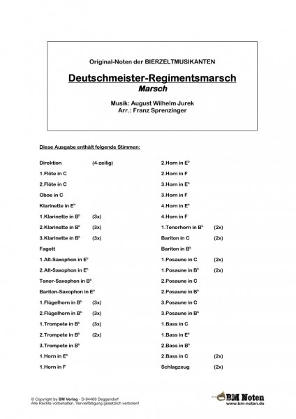 Deutschmeister Regiments Marsch