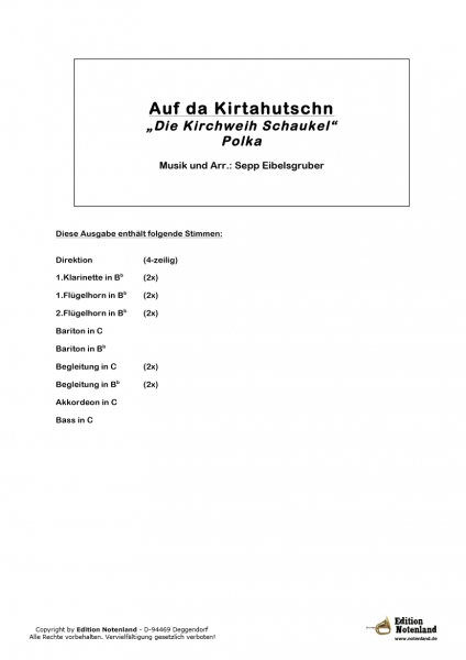 Auf da Kirtahutschn - Tanzlmusik