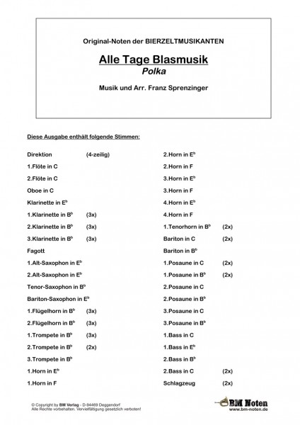Alle Tage Blasmusik